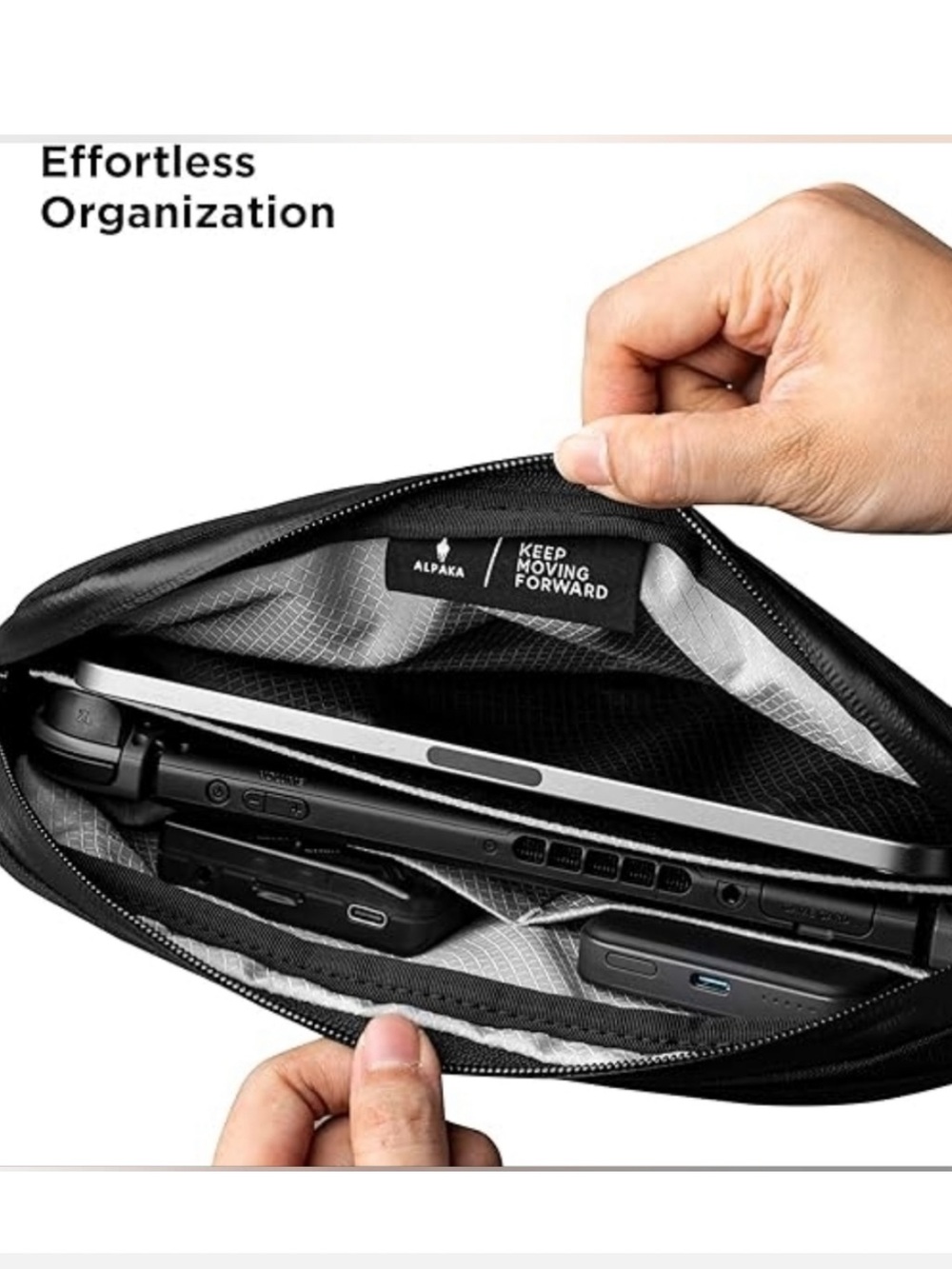 Alpaka Flight Sling 2L - black with grey inside - Picture 3 of 9